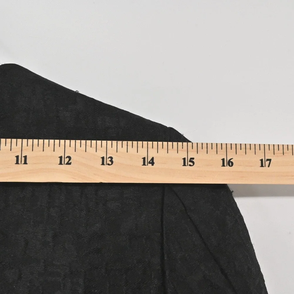 Anne Klein Textured Wool Blazer Womens Size 2 Black Bell Sleeve Vintage‎ 00s